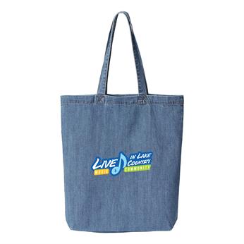 7761A - Liberty Bags Cotton Denim Gusseted Tote Bag