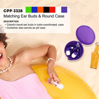 CPP-3328 - Matching Ear Buds & Round Case