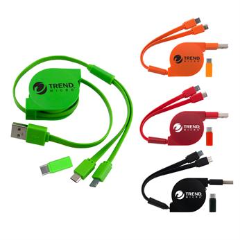 CPP-4272 - 2 Way Retractable Type C Cable