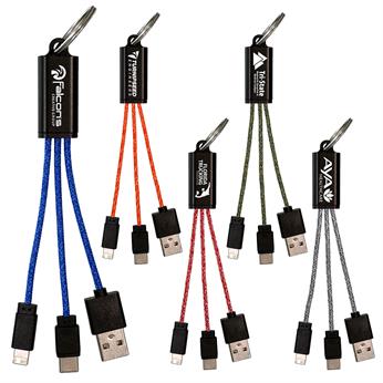 CPP-4301 - Ridge 3-in-1 Charging Cable Keychain