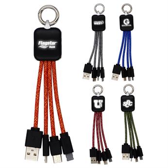 CPP-4596 - Ridge Logo Light Up Cable with Type C USB