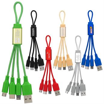 CPP-4622 - Metallic Loop 3-in-1 Cable with Type C USB