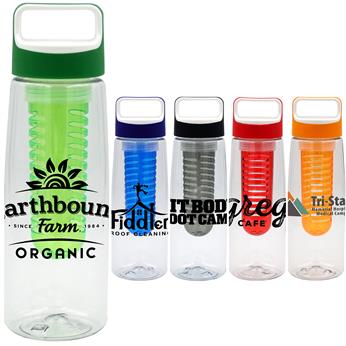 CPP-4974 - Boxy 25 oz. Clear Contour Bottle with Infuser