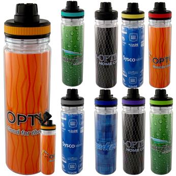 CPP-5164 - Band- It 18 oz. Full Color Insert Bottle