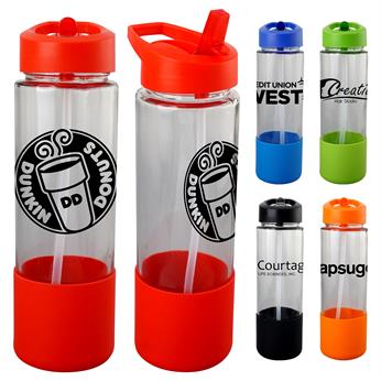 CPP-5234 - Pop Up 22 oz. Glass Grip Bottle