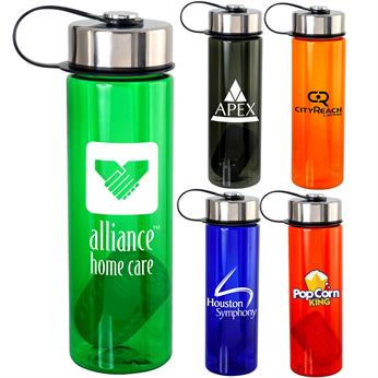 CPP-5343 - Metal Lanyard Lid Colorful 24 oz. Bottle with Floating Infuser