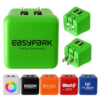 CPP-5389 - UL Colorful Dual Folding Wall Charger