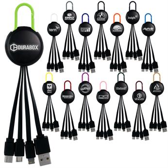 CPP-5507 - Light up logo Clip 3 in 1 Charging Cable