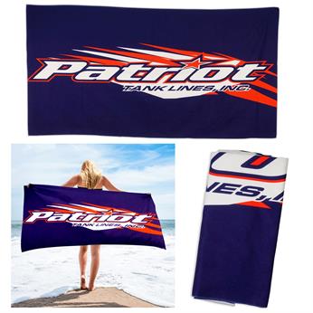 CPP-5583 - 30 x 60 Full Color Plush Cotton Beach Towel