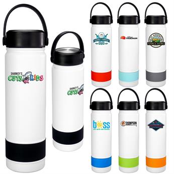 CPP-6430 - Colorful Metal Top 24 oz. Banded Bottle