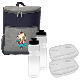 CPP-6636 - Quilted Cooler Backpack Picnic Set