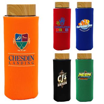 CPP-6855 - Bamboo 22 oz. Glass Grip Bottle