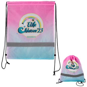 CPP-6973 - Full Color Reflective Drawstring Backpack