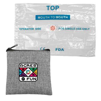 CPP-7297 - Recycled Pouch CPR Face Shield Set
