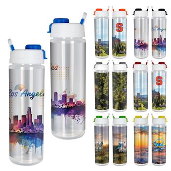 CPP-7550 - Lumina Full Color 24 oz. Bottle with Pop Up Lid