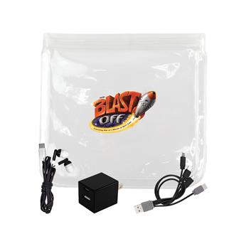 CPP-7638 - Clear A+C Wall, Cable & Ear Bud Set
