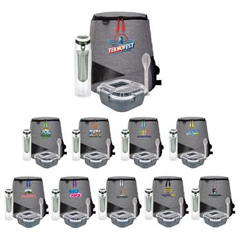 CPP-7659 - Trendy Lunch Box & Utensil Backpack Set