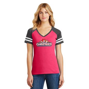 DM476 - District Made® Ladies Game V-Neck Tee