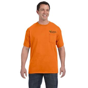 H5590 - HANES MEN'S 6.1 OZ. TAGLESS POCKET T-SHIRT