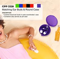Matching Ear Buds & Round Case