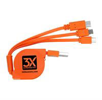 CPP-3895 - 3-in-1 Retractable Noodle Cable with Type C USB