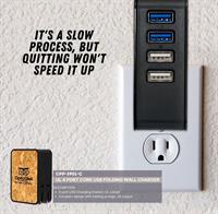 CPP-3901-C - UL 4 PORT CORK USB FOLDING WALL CHARGER