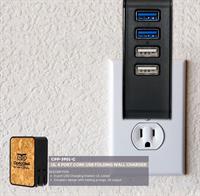 CPP-3901-C - UL 4 PORT CORK USB FOLDING WALL CHARGER