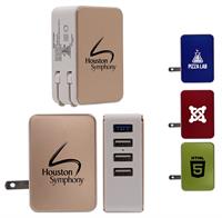 CPP-3901-M - UL Metallic 4 Port USB Folding Wall Charger
