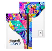 5" X 7" Perfect Paper Cover Notebook with Elastic Pen