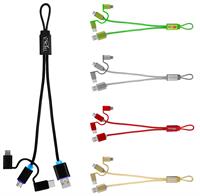 Metallic Light Up Charging Cable with Type C USB
