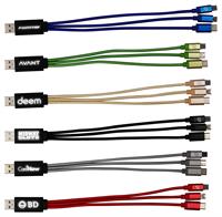 CPP-4608 - Metallic Light Up Logo Cable with Type C USB