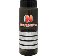 CPP-4798 - Clear View 28 oz. Metallic Ring Bottle with Floating Infuser