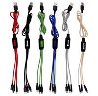 CPP-5038 - 3’ Metallic Logo Light Up Cable with Type C USB