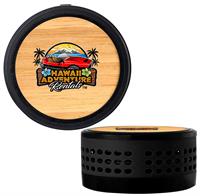 CPP-5223-B - Bamboo  Wireless Charger/Speaker Combo
