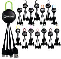 Light up logo Clip 3 in 1 Charging Cable