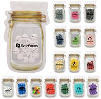 Mason Jar Bag Of Printed Candy