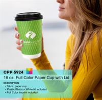 16 oz. Full Color Paper Cup with Lid