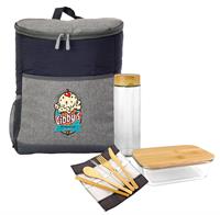 CPP-6617 - Quilted Bamboo Lunch and Drink Cooler Set
