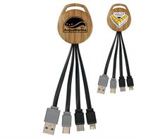 CPP-6869 - Wood Vivid Dual Input 3-in-1 Charging Cable
