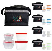CPP-7192 - Black Graph Nested Bagged Lunch Set