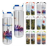 CPP-7550 - Lumina Full Color 24 oz. Bottle with Pop Up Lid