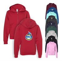 SS4001YZ - INDEPENDENT TRADING CO. YOUTH MIDWEIGHT ZIP HOODED SWEATSHIRT